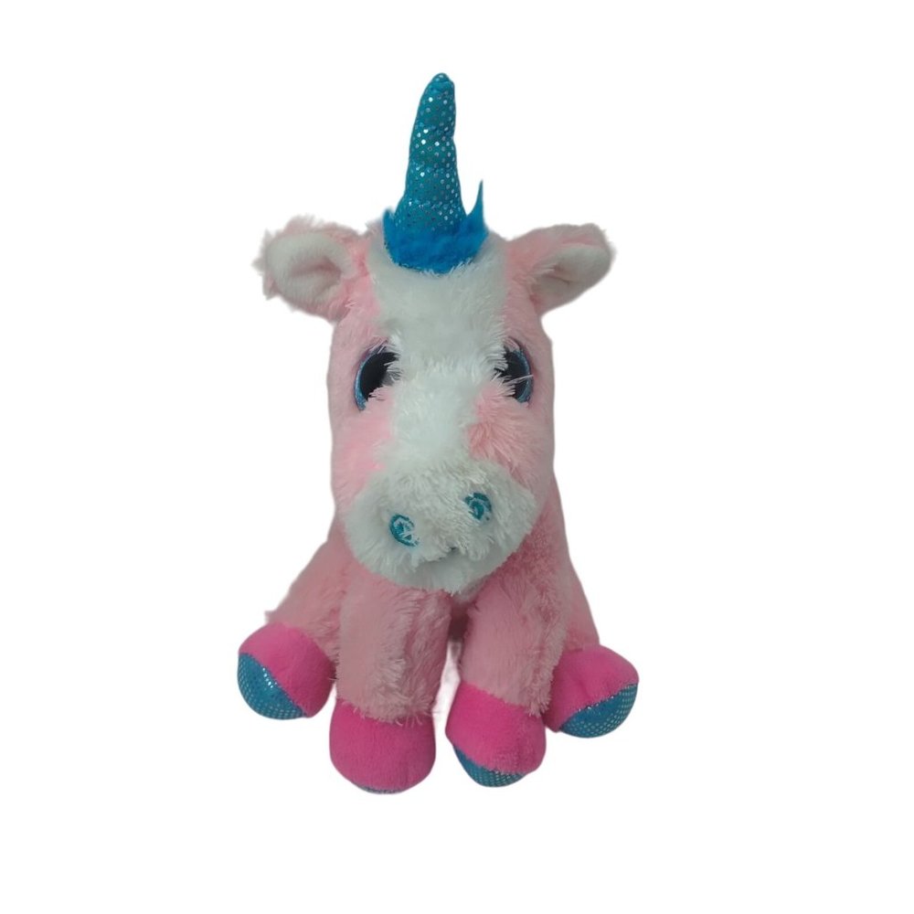 MVP Group Z Toys Rainbow Unicorn Sparkles Glitter Eyes Plush 8" Stuffed Animal - Picture 2 of 8